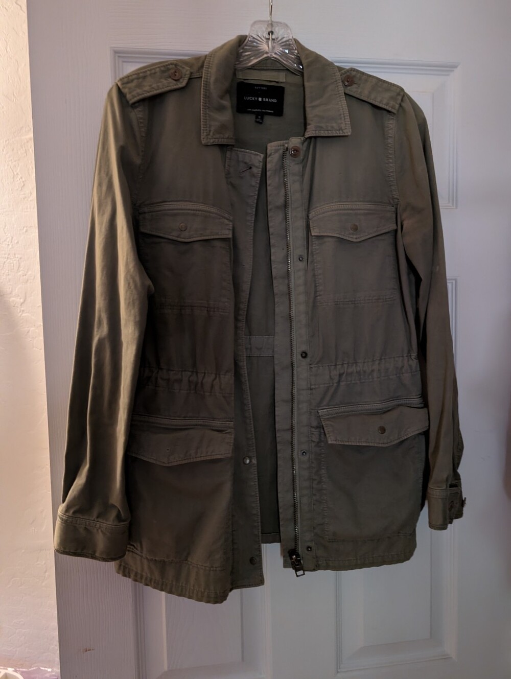 Lucky Brand Olive Green Military Field Jacket